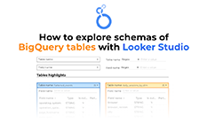 How to explore schemas of BigQuery tables with Looker Studio